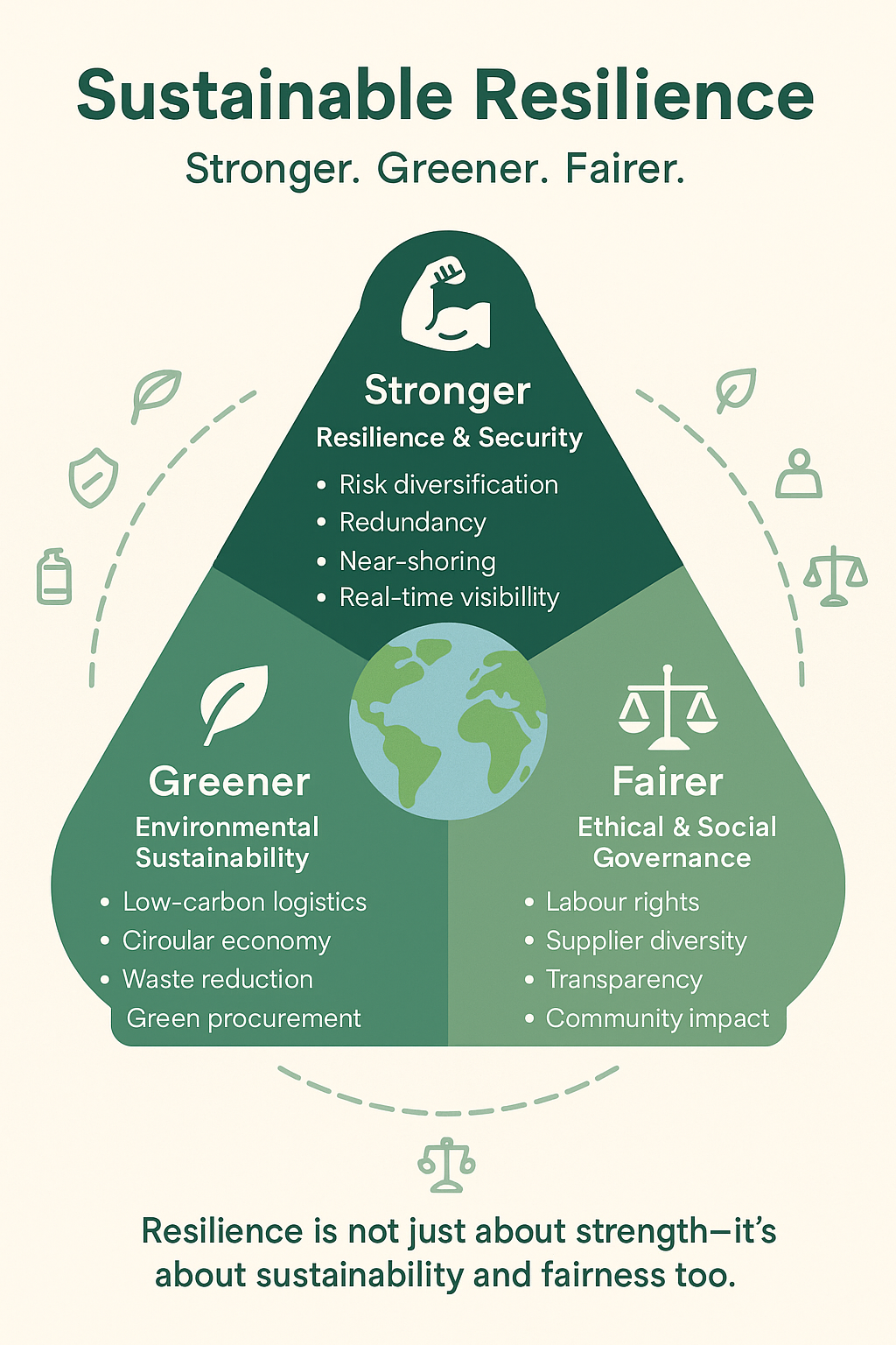 Sustainable Resilience: Building Stronger, Greener, and Fairer Supply Chains
