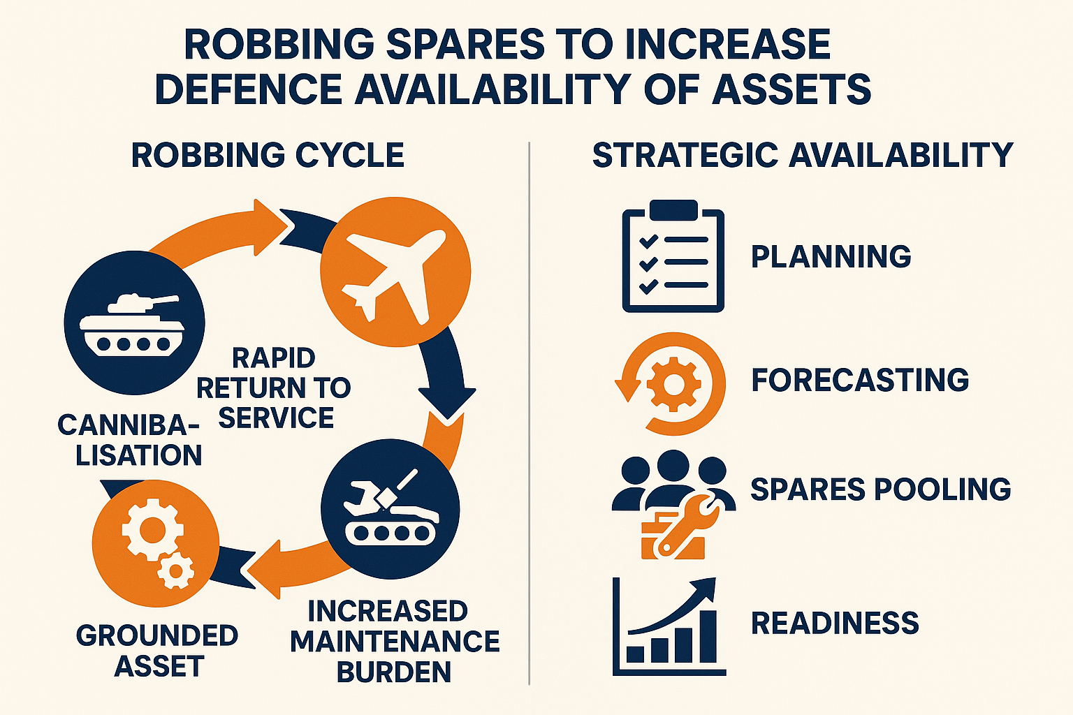 Debate Topic: Robbing Spares – Tactical Availability Boost or Strategic Supply Chain Risk?